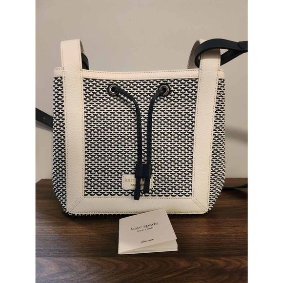 kate spade Handbags - Kate Spade Blue and White Bucket Bag